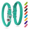 Ultra Soft Rolled Leather Dog Collar for Small Dogs 18 - 21 in Neck Soft Padded Dog Collars for Medium Dogs Puppy Collars for Large Breed Dogs Male an