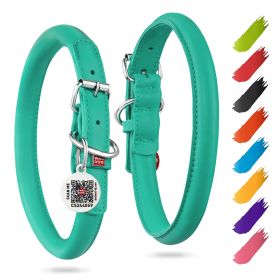 Ultra Soft Rolled Leather Dog Collar for Small Dogs 18 - 21 in Neck Soft Padded Dog Collars for Medium Dogs Puppy Collars for Large Breed Dogs Male an