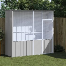 Bird Cage Gray 84.6"x30.7"x78.7" Galvanized Steel