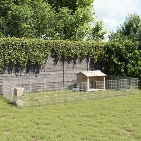Free Range Animal Enclosure 24-Panel 21.3"x23.6" Galvanized Iron