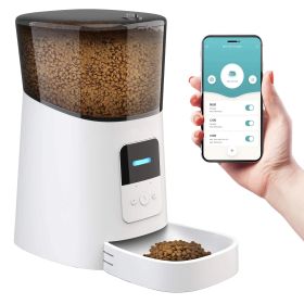 Automatic Cat Feeders with App. 6L Capacity Automatic Cat Food Dispenser with Programmable Timer, Voice Recorder. Wifi Cat Feeder Automatic. Automatic