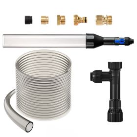 VEVOR Aquarium Vacuum Gravel Cleaner, 50 ft PVC Hose Fish Tank Vacuum Gravel Cleaner, Siphon Fish Tank Cleaner Vacuum, 3 Types of Brass Adapters