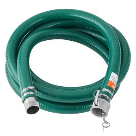 VEVOR Suction Hose 2 in x 20 ft Green High Quality Hose Complete Fittings