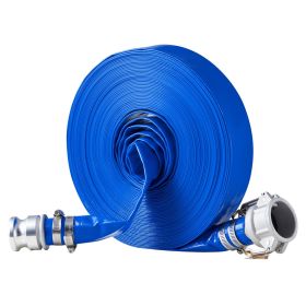 VEVOR Backwash Hose 1.5 in x 100 ft Blue High Quality Hose Complete Fittings