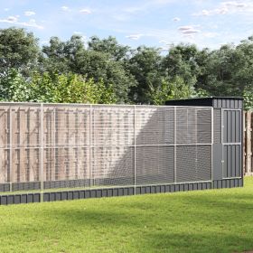 Aviary with Extension Silver 489.8"x79.9"x85" Steel
