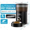 Automatic Cat Feeders for Indoor Cats with Timer. 4L Capacity Black Automatic Cat Feeder with Timer, Voice Recorder. Automatic Dog Feeder with Timer.