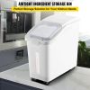 VEVOR Ingredient Storage Bin, 11.4 Gallon Capacity Shelf Ingredient Bin, 280 Cup Flour Bins on Wheels Commercial Prosave Shelf-storage Ingredient Bin
