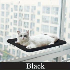 Cat Window Hammock 360�� Sunny Seat Space Saving Cat Beds For Indoor Cats (Color: Black)