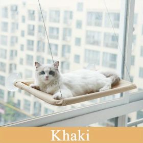 Cat Window Hammock 360�� Sunny Seat Space Saving Cat Beds For Indoor Cats (Color: Khaki)