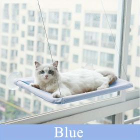 Cat Window Hammock 360�� Sunny Seat Space Saving Cat Beds For Indoor Cats (Color: Blue)